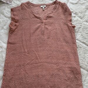 Sleeveless Pink Patterned Shift Dress